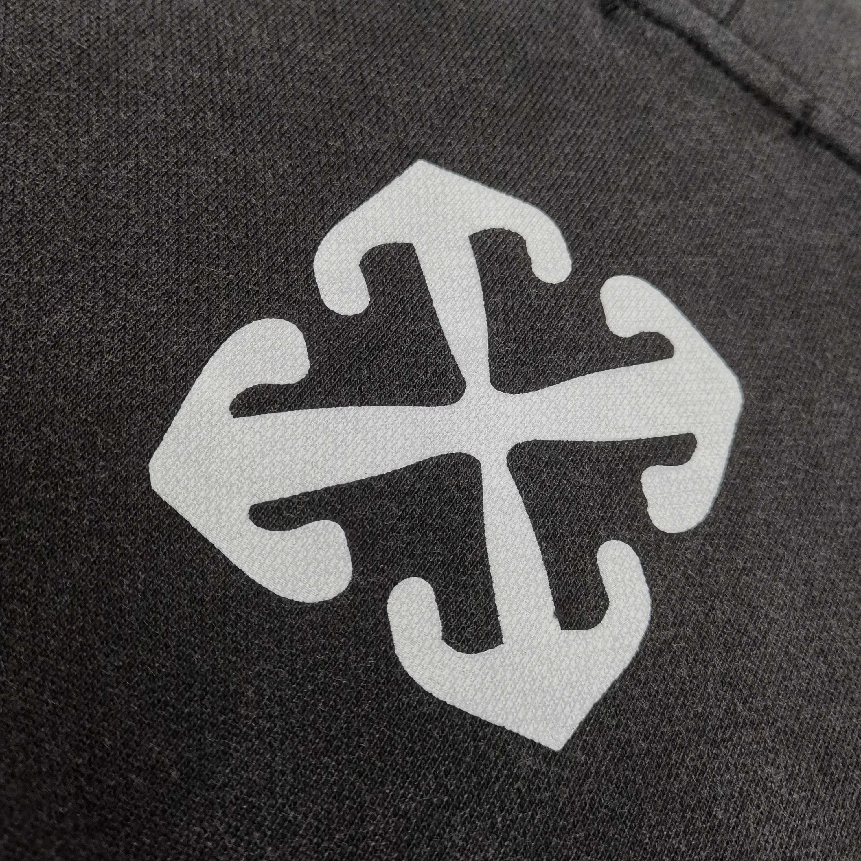off white 25ss new cordon loose hooded sweatshirt Color: washed black Size: S M L XL P410